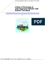 Full Download Essentials of Sociology A Down To Earth Approach Henslin 10th Edition Test Bank PDF Full Chapter