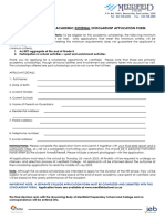 Grade 10 Academic External Scholarship Application Form