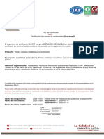 Certificado 3043 - Mastiles Metálicos