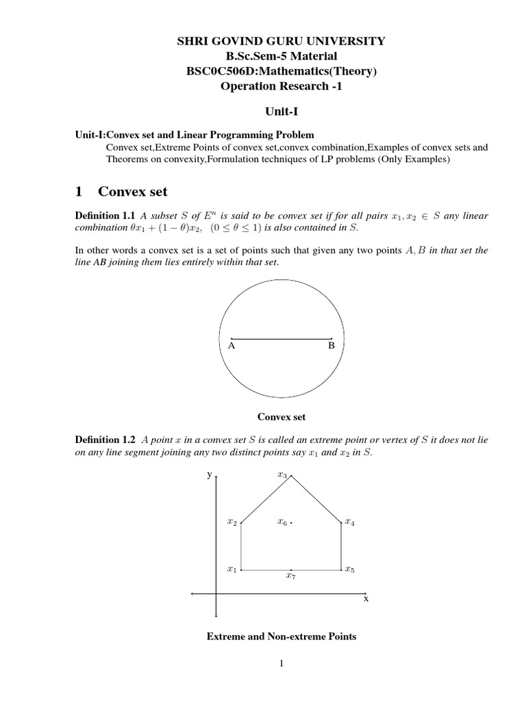 Or Ty 506 | PDF | Mathematical Optimization | Convex Set