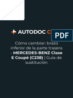 Cómo Cambiar - Brazo Inferior de La Parte Trasera - MERCEDES-BENZ Clase E Coupé (C238) - Guía de Sustitución