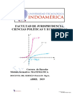 Módulo de Matemática Dr. Germàn Fiallos MG - Sc. Abril 2019 Derecho-Uti