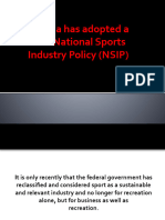 Nigeria Has Adopted A New National Sports Industry