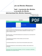 Avaliação Final - A Proteção Dos Direitos Humanos - A Ascensão Do Direito Internacional Dos Direitos Humanos