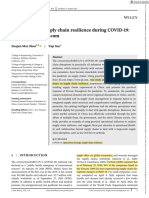 J of Ops Management - 2021 - Shen - Strengthening Supply Chain Resilience During COVID 19 A Case Study of JD Com