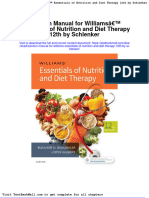 Full Download Solution Manual For Williams Essentials of Nutrition and Diet Therapy 12th by Schlenker PDF Full Chapter