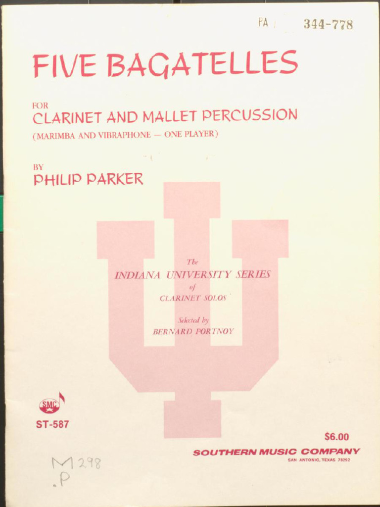 Parker 5 Bagatelles For and Mallet Percussion PDF PDF