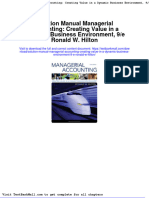 Full Download Solution Manual Managerial Accounting Creating Value in A Dynamic Business Environment 9 e Ronald W Hilton PDF Full Chapter