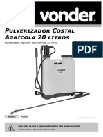 Manual Pulverizador Costa 20 LT Moelo Pc020