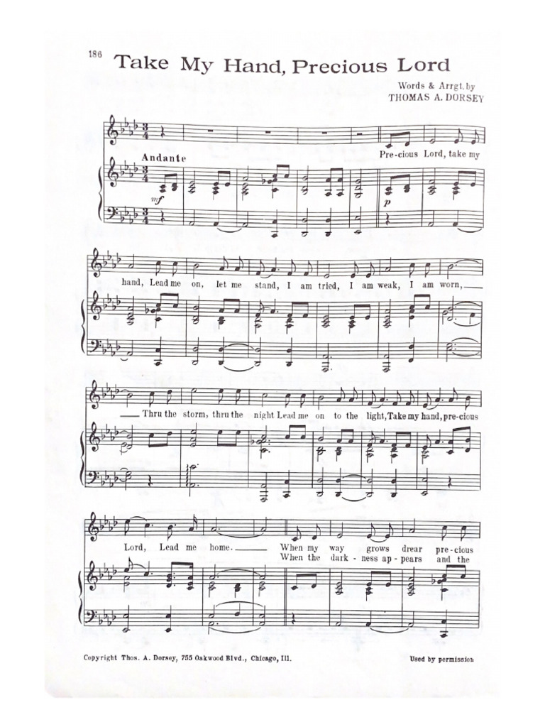 Document preview image for Take My Hand, Precious Lord available as a PDF
