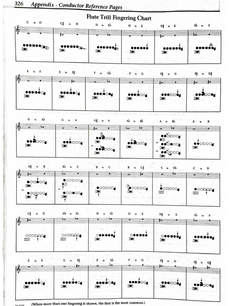 Flute Trill Fingerings PDF