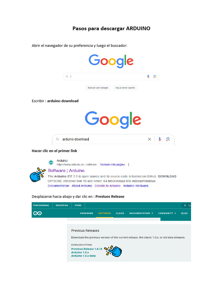 Pasos para descargar arduino pdf