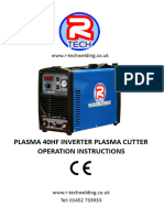 Plasma Cutter Owners Manual P40HF