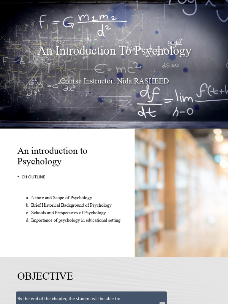 Introduction to Psychology Overview | PDF | Psychology | Id