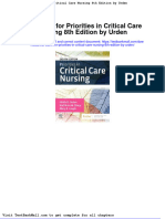 Full Download Test Bank For Priorities in Critical Care Nursing 8th Edition by Urden PDF Full Chapter