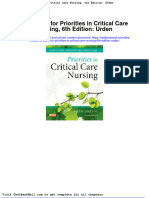 Full Download Test Bank For Priorities in Critical Care Nursing 6th Edition Urden PDF Full Chapter