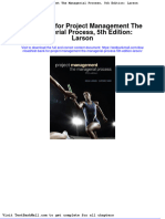 Full Download Test Bank For Project Management The Managerial Process 5th Edition Larson PDF Full Chapter