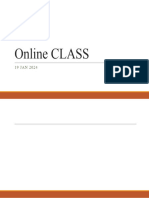 Online Class 19 Jan 24