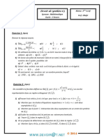 Devoir de Contrôle N°3 - Math - 3ème Informatique (2008-2009) MR Hafsi Salem