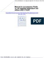 Full Download Solutions Manual To Accompany Finite Mathematics An Applied Approach 3rd Edition 0321173341 PDF Full Chapter