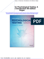 Full Download Test Bank For Psychological Testing A Practical Introduction 4th Edition Hogan PDF Full Chapter