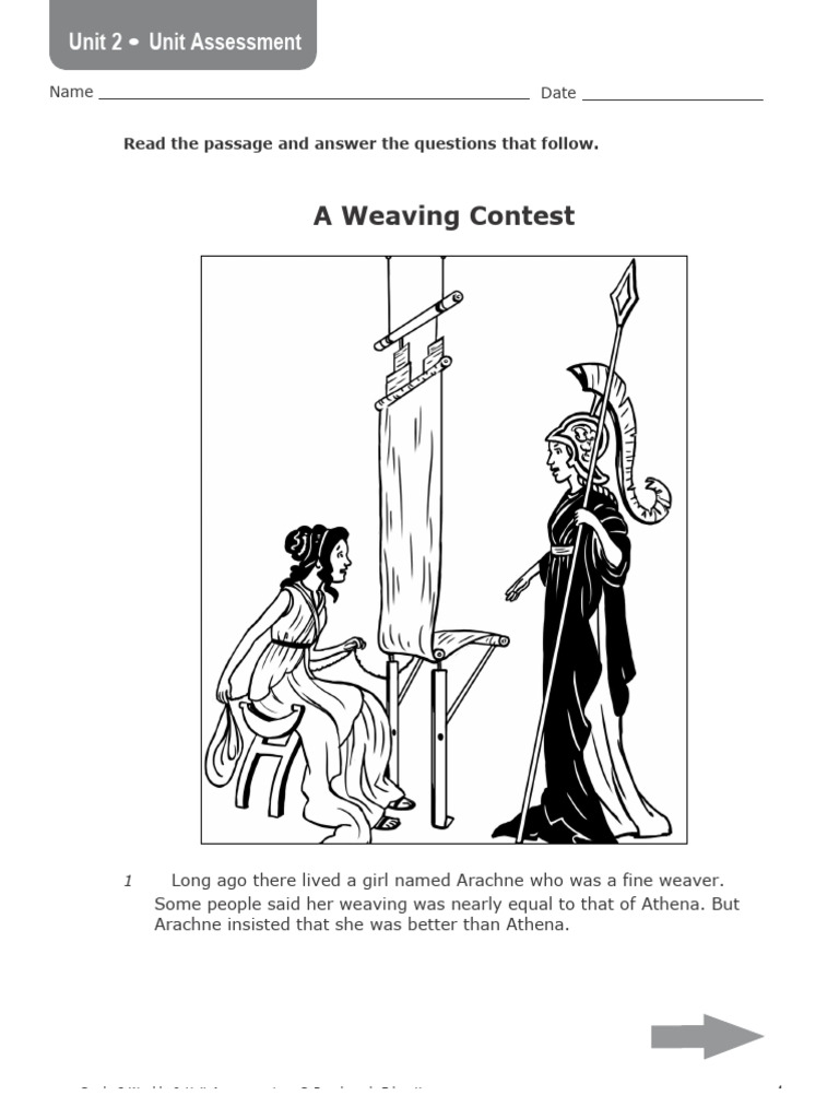 A Weaving Contest Unit 2 Unit Assessment PDF Athena