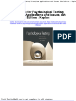 Full Download Test Bank For Psychological Testing Principles Applications and Issues 8th Edition Kaplan PDF Full Chapter