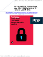 Full Download Test Bank For Psychology 13th Edition Carole Wade Carol Tavris Samuel R Sommers Lisa M Shin PDF Full Chapter
