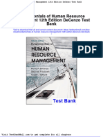 Full Download Fundamentals of Human Resource Management 12th Edition Decenzo Test Bank PDF Full Chapter