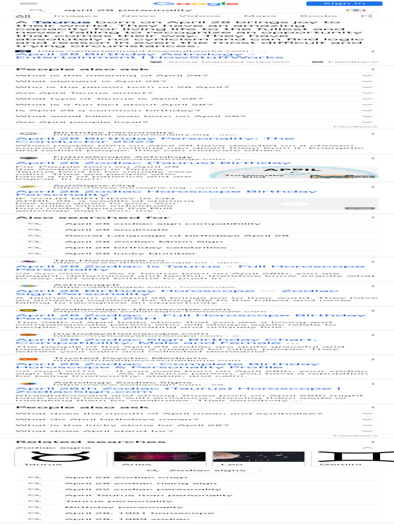 April 28 Personality - Google Search | PDF