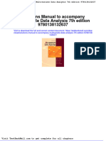 Full download Solutions Manual to Accompany Multivariate Data Analysis 7th Edition 9780138132637 pdf full chapter