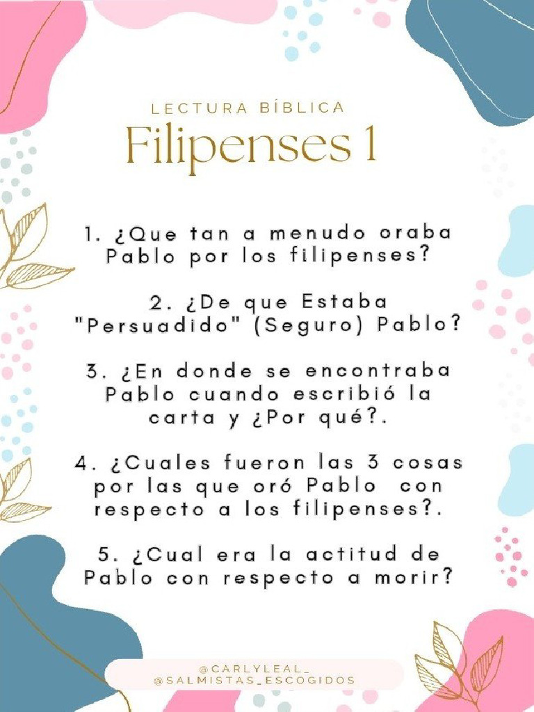 Guía Libro de Filipenses. (Completa) | PDF