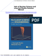Full Download Fundamentals of Nuclear Science and Engineering 3rd Shultis Solution Manual PDF Full Chapter
