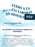 Acceso La Justicia Laboral en Honduras