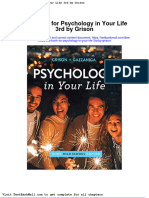 Full download Test Bank for Psychology in Your Life 3rd by Grison pdf full chapter