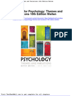 Full Download Test Bank For Psychology Themes and Variations 10th Edition Weiten PDF Full Chapter