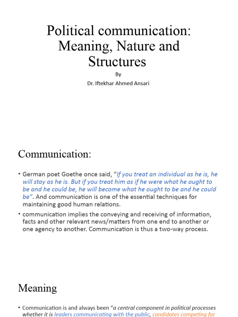 Political Communication Pdf Information System