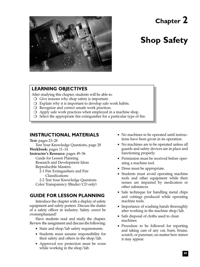 Machine Shop Safety Guidelines | PDF