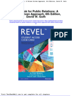 Full Download Test Bank For Public Relations A Values Driven Approach 6th Edition David W Guth PDF Full Chapter
