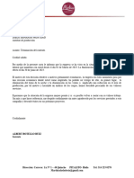 Carta Terminación Contrato ARGENIS CORDOBA