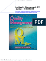 Full Download Test Bank For Quality Management 2 e 2nd Edition 0135005108 PDF Full Chapter
