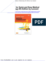 Full Download Test Bank For Quick and Easy Medical Terminology 8th Edition by Leonard PDF Full Chapter