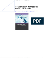 Full Download Test Bank For Quantitative Methods For Business 13th Edition PDF Full Chapter