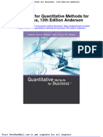 Full Download Test Bank For Quantitative Methods For Business 13th Edition Anderson PDF Full Chapter