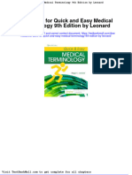 Full Download Test Bank For Quick and Easy Medical Terminology 9th Edition by Leonard PDF Full Chapter