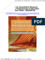 Full Download Test Bank For Quantitative Research Methods For Professionals in Education and Other Fields 0205359132 PDF Full Chapter