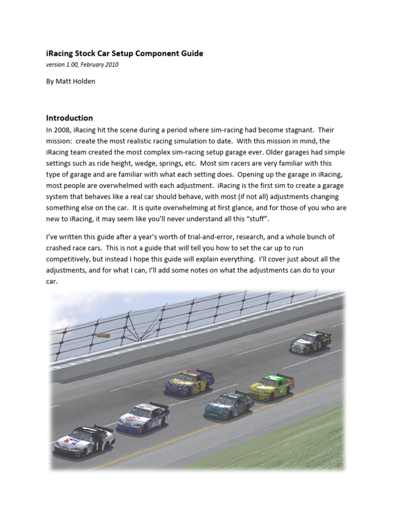 IRacing Stock Car Setup Component Guide Final1 052510 PDF Transport
