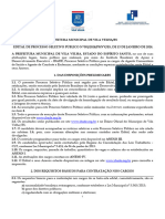 Edital de Processo Seletivo Público Nº001.2024..Pmvv-es, de 15 de Janeiro de 2024.