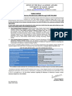 JU Public Notice PG Admission (CUET-PG-2024) - e - 0