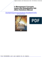 Full Download Strategic Management Concepts Competitiveness and Globalization Hitt 10th Edition Solutions Manual PDF Full Chapter